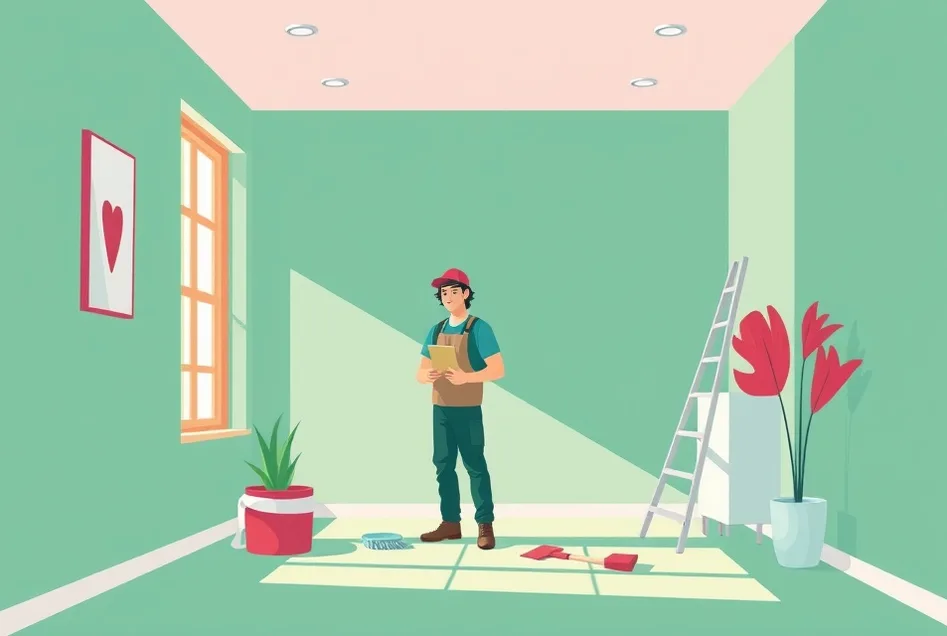Intérieur rénové après travaux de peinture à Baugé-en-Anjou